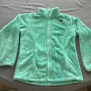 North Face girls fleece, size 14-16, teal